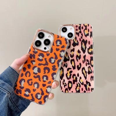 China Sweet personalized hot girl wind leopard case for iphone 13 12 11 pro XR max X XS 7 8 plus cute cover device for sale