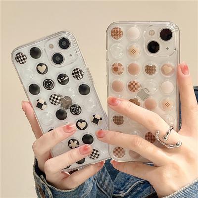 China Fashion Bubble Soft Transparent Case For iphone 13 12 11 pro Max XR X XS 7 8 Plus Cute Cheap Cover for sale