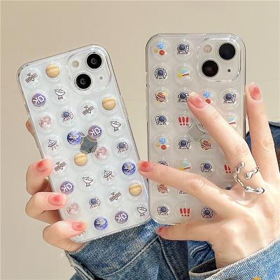 China Astronaut Soft Bubble Transparent Case For iphone 13 12 11 pro XR Max X XS 7 8 Plus Cute Cheap Cover for sale