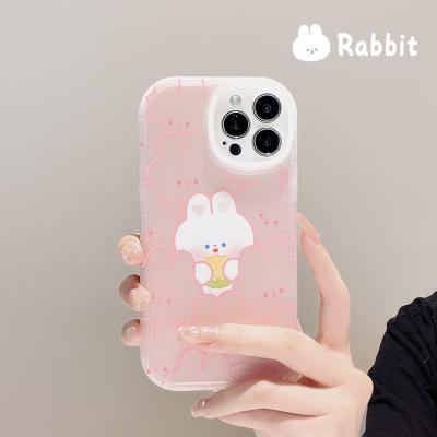 China Round Cute Soft Rabbit Girl Rabbit Rcase For iphone 13 12 11 pro XR Max X XS 7 8 Plus Cute Cheap Cover for sale