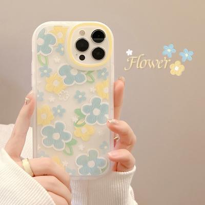 China Soft Spring Floral Round Case For iPhone 13 12 11 Pro Max XR X XS 7 8 Plus Cute Cheap Cover for sale