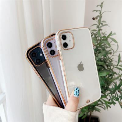 China Soft New For iphone 13 Se 7 8 plus case 12 12mini cute 12 pro mini 11 pro XS max max XR X transparent straight edge cover for sale