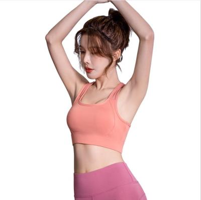 China Cross Back Fitness Underwear Sports Bra Sports Yoga Vest Wholesale Women Running Quick Dry Breathable Bra for sale