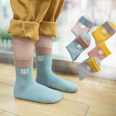 China Children's Breathable Socks Baby Cotton Socks Warm Cartoon Midi Springs/Baby Thin Student Socks Summer Mothers for sale