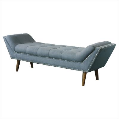 China Mid Century Living Room Fabric Tufted Wedding Wooden Benches With Backs Sofa Bench for sale