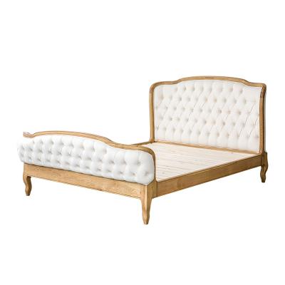 China French Antique Best Quality King Modern Wingback Full Size With Wood Sets Tufted King Frame Bed Wingback Upholstered for sale