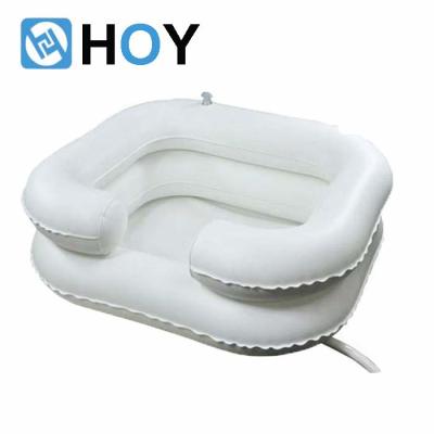 China Bedsore Anti Air Shampoo Inflatable Basin Hair Sink For Hospital for sale