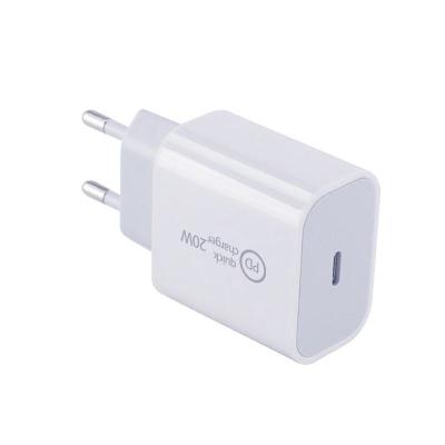 China Hot Sale 20W Mobile Phone Amazon PD Charger Type C Ports Wall Chargers Phone Charger For iPhone 12 for sale