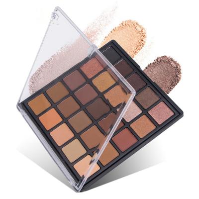 China Matte Bright Eyeshadow Tray Waterproof Makeup Palette 25 Color Developing Color for sale