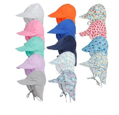 China New Casual Summer UV Protection Sun Hat Baby Sun Hat Beach Hat With Neck Cover for sale