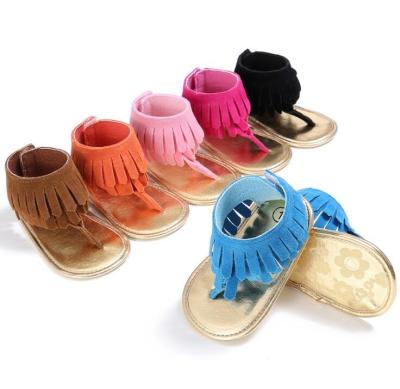 China Warm Europe Style Baby Sandals Toddler First Walkers Anti-Slippery Tassel Shoes for sale