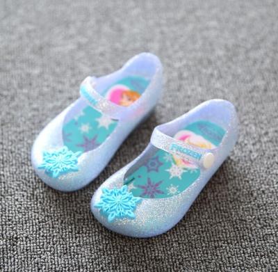 China Anti-Smell Elsa Shoes For Girls Frozen Mini Melissa Jelly Children's Shoes Beach Shoes for sale