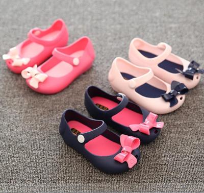 China Anti-odor Melissa Sport Shoes For Baby Girl Cheap Kids Bow Shoes Casual Girls Fashion Flat Shoes for sale