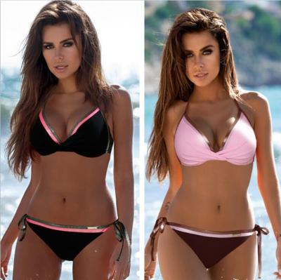 China Women Anti-UV Saxy Bikini Brazilian Mini Top Bra Bottom Bikini Swimwear for sale