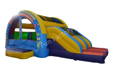 China OEM Commercial Grade Rainbow Inflatable Water Slide Bounce House Customize for sale