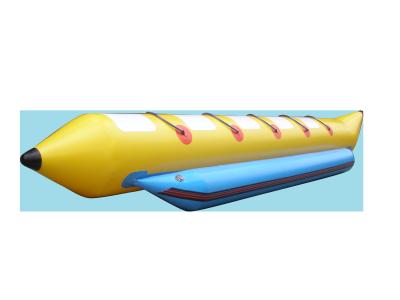 China Yellow Double Lane PVC Inflatable Boat Flying Banana Boat On Lake for sale