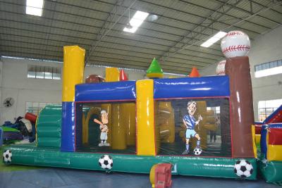 China Amusement Land Park Inflatable Assault Course Anti - UV / Anti - Ruptured for sale