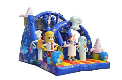 China EN14960 Spongebob Inflatable Slide Bouncer For Shopping Mall for sale