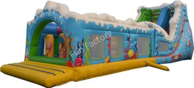 China EN14960 Ocean World Large Inflatable Obstacle Course For Mall for sale