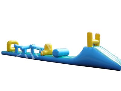 China Het blauwe Gele Opblaasbare Stuk speelgoed van de het Waterhindernis van Waterspelen voor Competetion Te koop