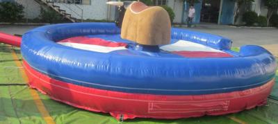 China Giant Inflatable Mechanical Bull With Mattress Interactive Game for sale