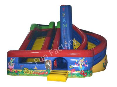 China Outside Garden Inflatable Dry Slide Kids Huge with Bouncer YKK Zipper for sale