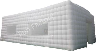 China White 0.55mm PVC Giant Inflatable Tent , Large Square Inflatable Party Tent for sale