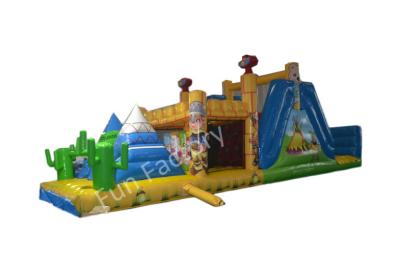 China Inflatable Blow Up Obstacle Course 0.55mm PVC Tarpaulin Animal Themes for sale