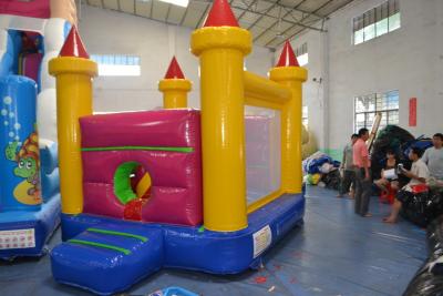 China Commercial Square Inflatable Combo Castle Bounce House With Slide for sale