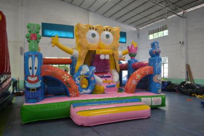 China Funny SpongeBob Square Pants Bouncy jumping Castles Waterproof For Kids for sale