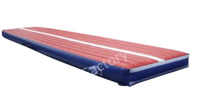 China PVC Tarpaulin Air Constant Inflatable Gym Mat Red Tumble Gymnastic Mat for sports for sale