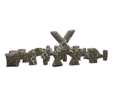 Chine Soutes gonflables d'obstacles de Paintball du camouflage 23pcs interactif drôle à vendre