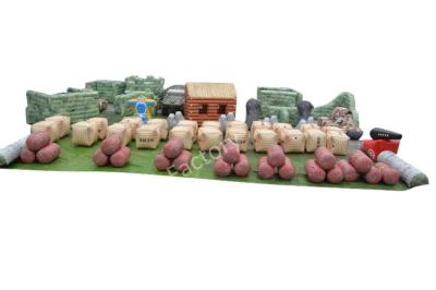 China Obstacle Inflatable Paintball Bunkers , Outdoor Sports Paintball Blow Up Bunkers for sale