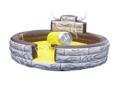 China 0.55mm PVC Inflatable Kids Mechanical Bull Riding Games With Air Blower for sale