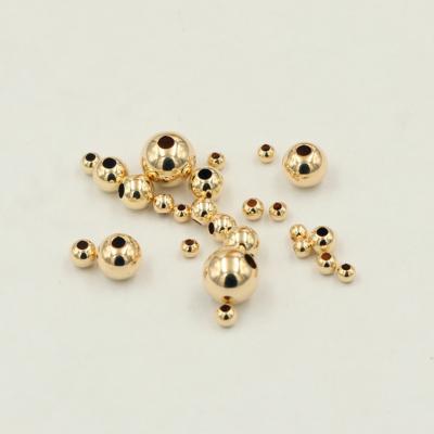 China 14K Gold Non-fading Premium Spacer Bead For Jewelry Components Gold Filled Beads for sale