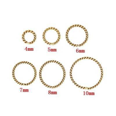 China Non Tarnish Jewelry Premium 14K Gold Filled Ring Fashion Close Twist Jump Ring for sale