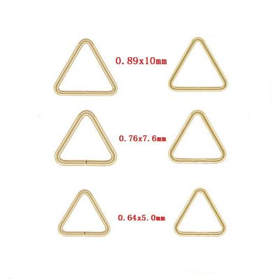 China Great For Making Jewelry Components And Crafts Hot Sale 14K Gold Filled Triangle Open-Closed Jump Rings For Jewelry Making Pendant Necklace for sale