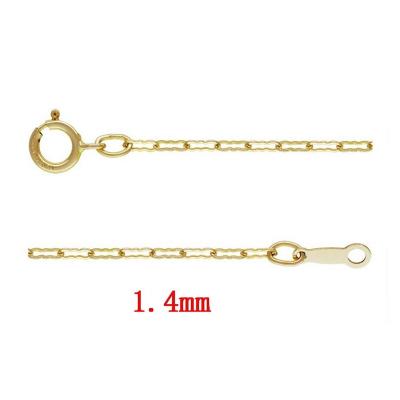 China DIY Jewelry Making Necklace USA Imported 1.4mm Real Jewelry Gold Filled Italian Krinkle Necklace Chains For DIY Making for sale