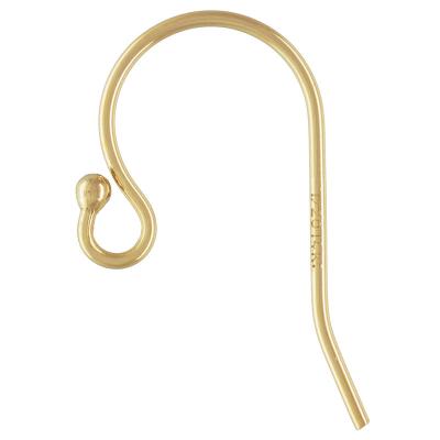 China Great for making jewelry components and crafts fashion gold earring hooks DIY handmade jewelry supplies S shape high quality gold filled ear hooks for sale