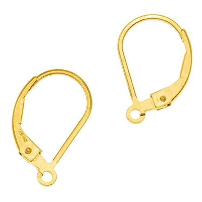 China Great for Making Jewelry Components and Openers Luxury 2022 14K Gold Filled Simple Lever Back Circle Earrings Findings for Women DIY Jewelry Making for sale