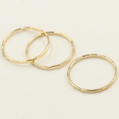 China 14K CLASSIC Ring Wholesale For Women Gold filled gold closed hammer ring for sale