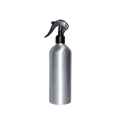 China New Design 500ml Personal Care Cosmetic Packaging Bottle Aluminum Bottle With Mini Trigger Sprayer for sale