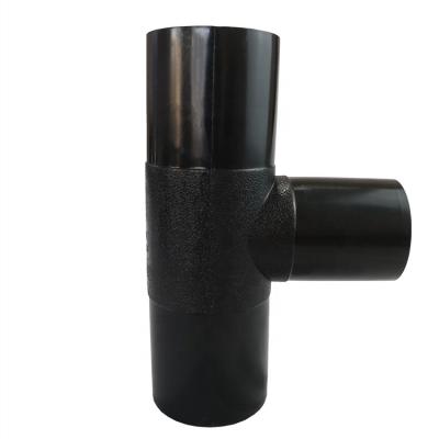 China Water Supply / Distribution / Gas Operation / Irrigate China OEM HDPE DN 75*63mm Tee Reducing Fusion Pipe Fittings Tee for sale