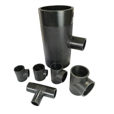 China Water Supply / Distribution / Gas Mining / Irrigate ISO 4427 DN 25/32/40/50/63mm Equal HDPE Fittings Tee For Mining Factory Price for sale