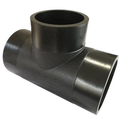 China Water Supply / Distribution / Gas Operation / Irrigate China Supplier PE 100 DN 280mm Diameter Equal Tee Large DTS 11 PE Fitting Tee for sale