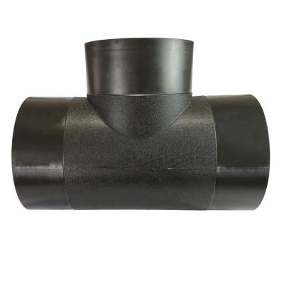 China Water Supply / Gas Distribution / Mining / Irrigate Equal PE 100 High Quality SDR 17 Tee Fitting DN 280mm Tee For Gas Distribution for sale