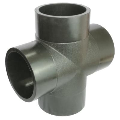 China Water Supply / Distribution / Gas Operation / Irrigate PUHUI PE 100 High Pressure Equal Pipe Fittings Cross PN20 For Water China Supplier for sale