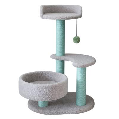 China Removable Cover Grabbing Column Deck Climbing Frame Cats Nest for sale