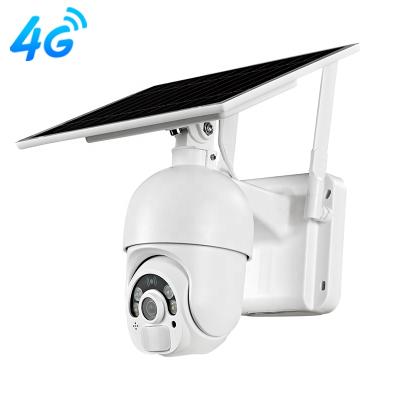 China Human Motion Tracking 2MP Solar Powered Wireless CCTV 4G PTZ Solar IP Camera With SIM Card Surveillance for sale