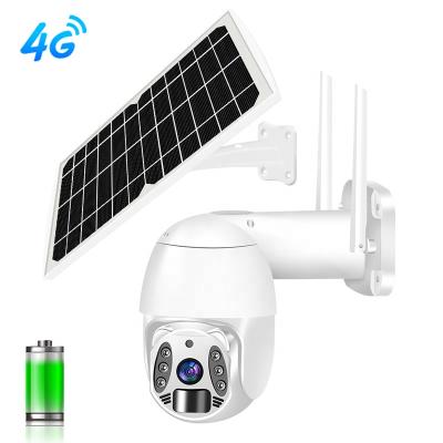 China Solar Panel 4G 10W PIR PTZ IP Dome Camera 4G 10W PTZ IP66 Battery IP66 Battery IP66 Tracking Outdoor Two Way Audio Built-in Monitoring Human Motion for sale